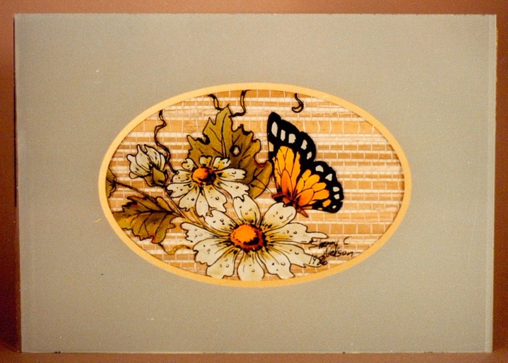 #17. Daisy & Butterfly, 5"x7" - $3.00