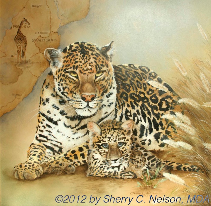 9.  Leopard Country, Part 2, 20" x 20" - $395.00