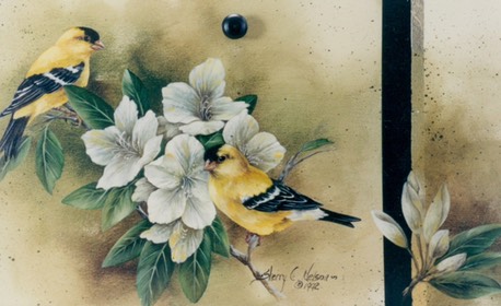 American Goldfinches, 14" x 11", $8.00