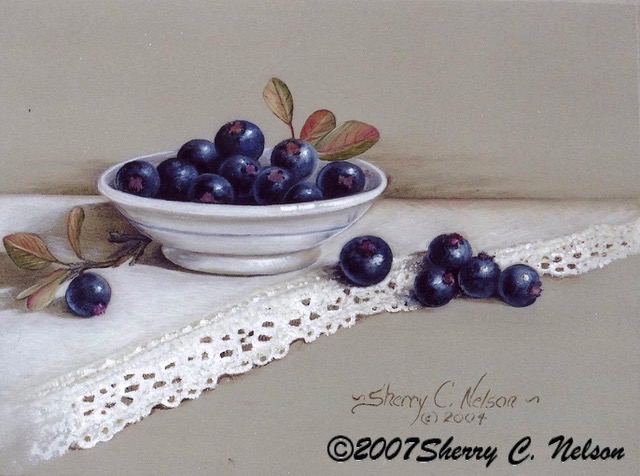 Blueberries & Old Lace                 10"x 8". $8.00